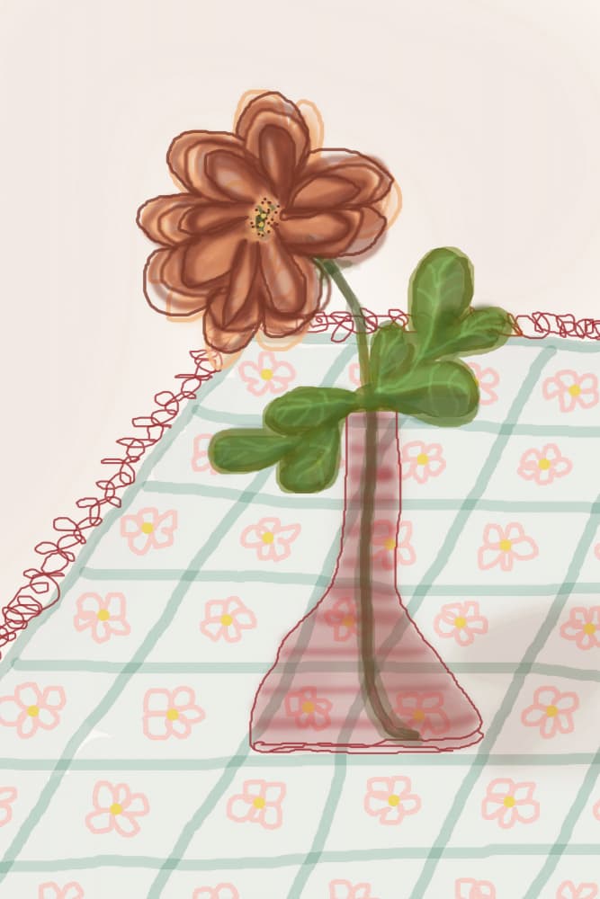 Gentle Flower Arrangement by Christina Sillen — canvas wall art