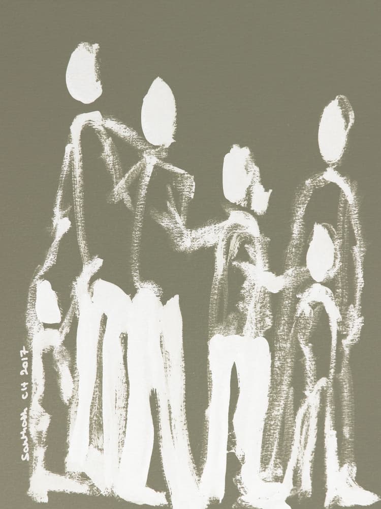 Abstract Family Walk by Santhosh ch — canvas wall art