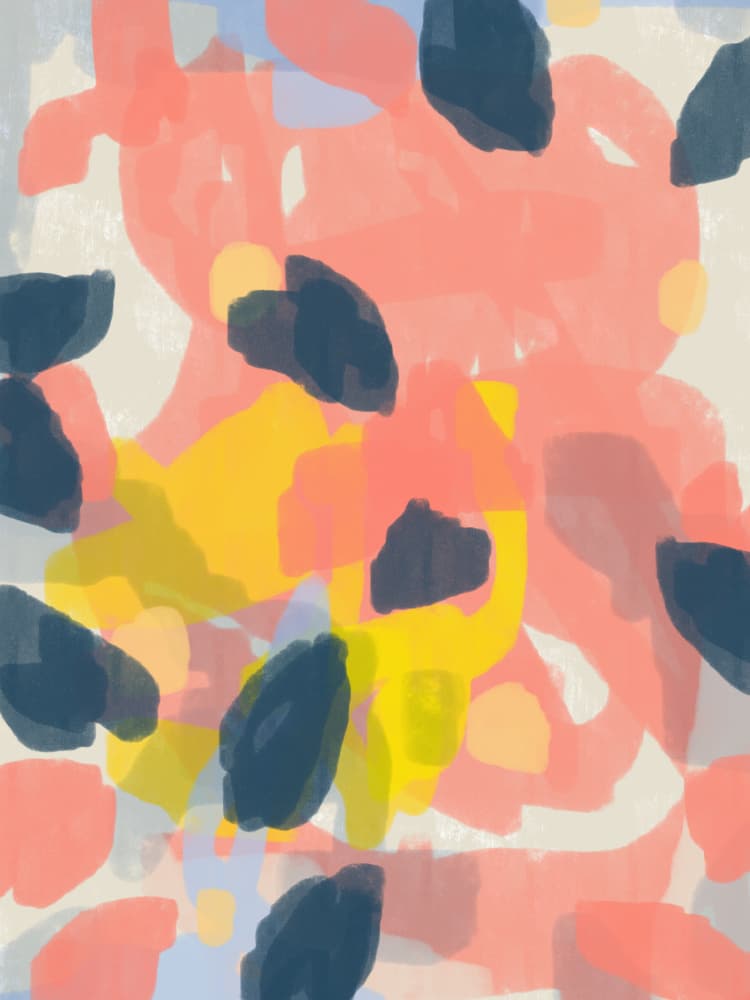 Vibrant Fluid Shapes by Dina Dankers — canvas wall art