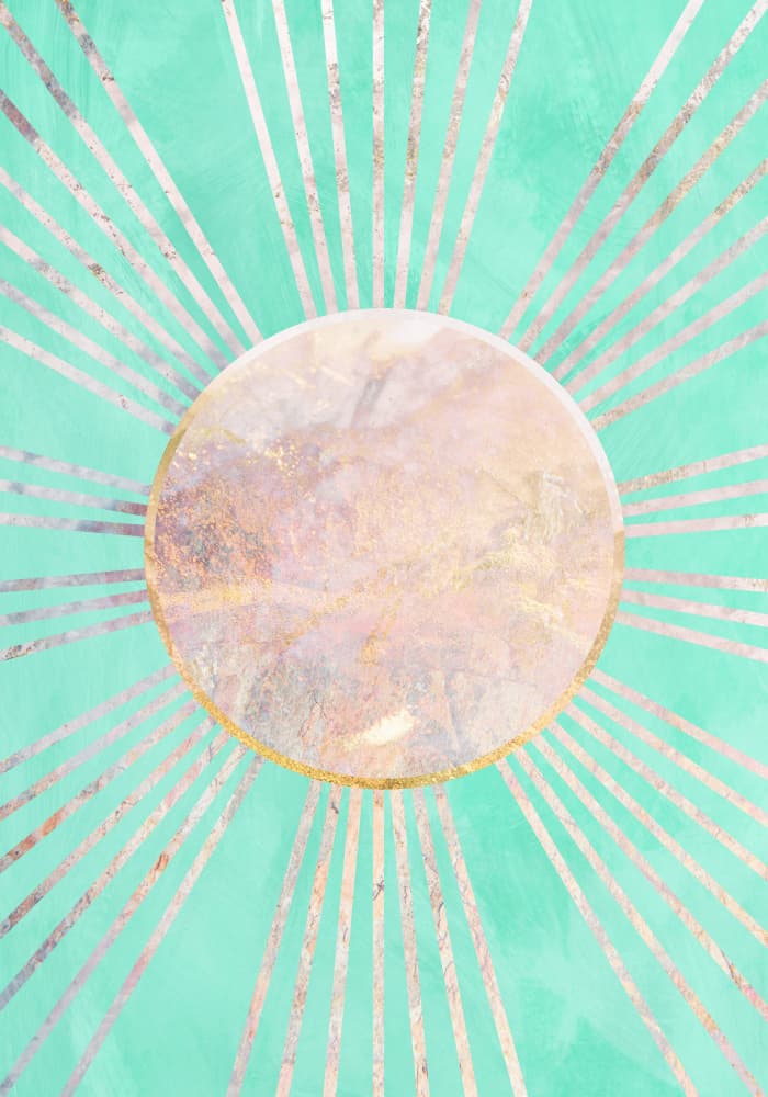 Golden Sunburst by Sarah Manovski — canvas wall art