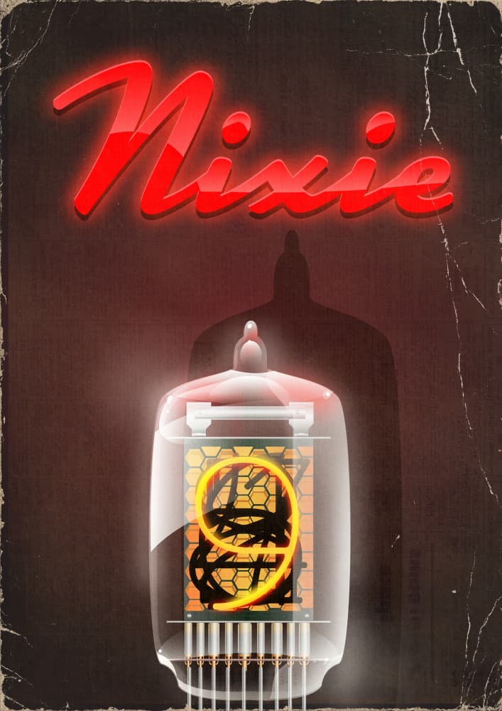 Glowing Nixie Nine by Nicholas — canvas wall art