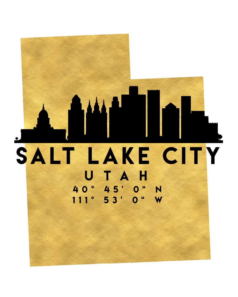 Salt Lake City Skyline by Emiliano Deificus — canvas wall art