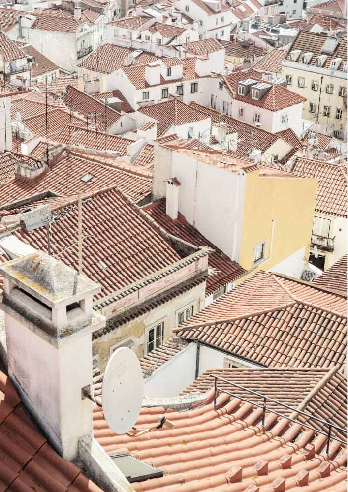 Terracotta Rooftops by Shot by Clint — canvas wall art
