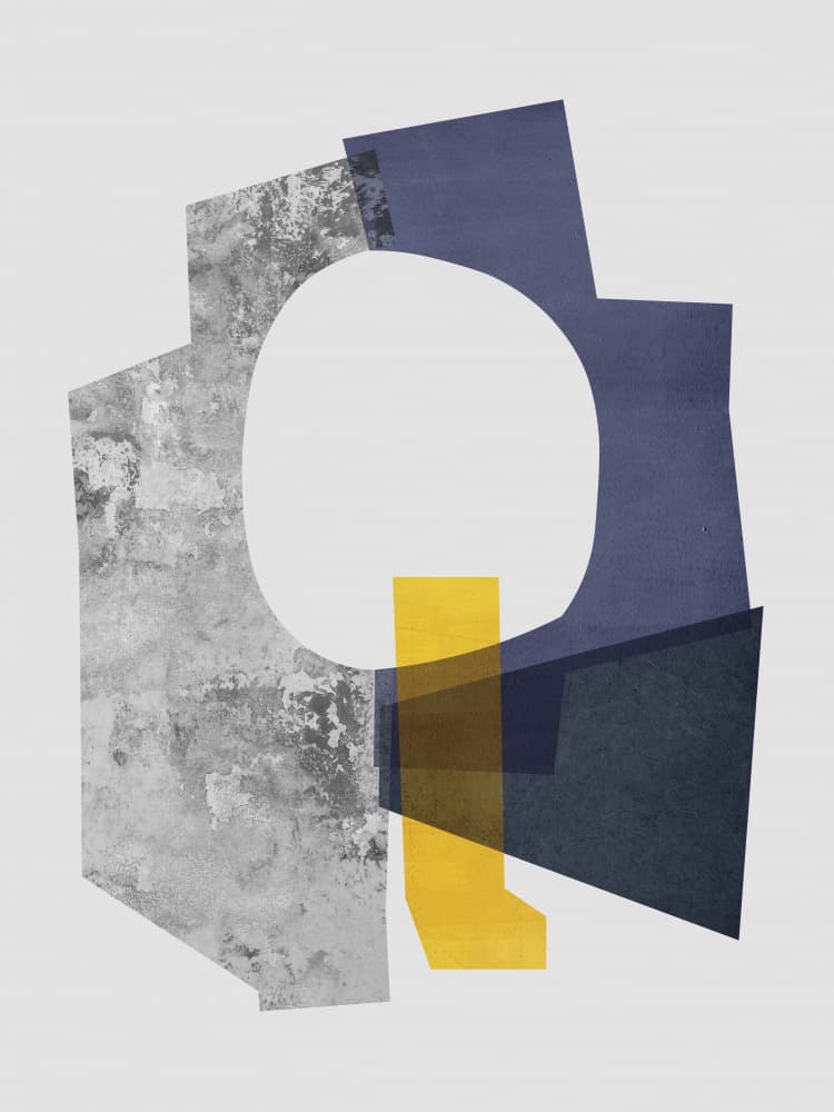 Layered Abstract Shapes by Vitor Costa — canvas wall art