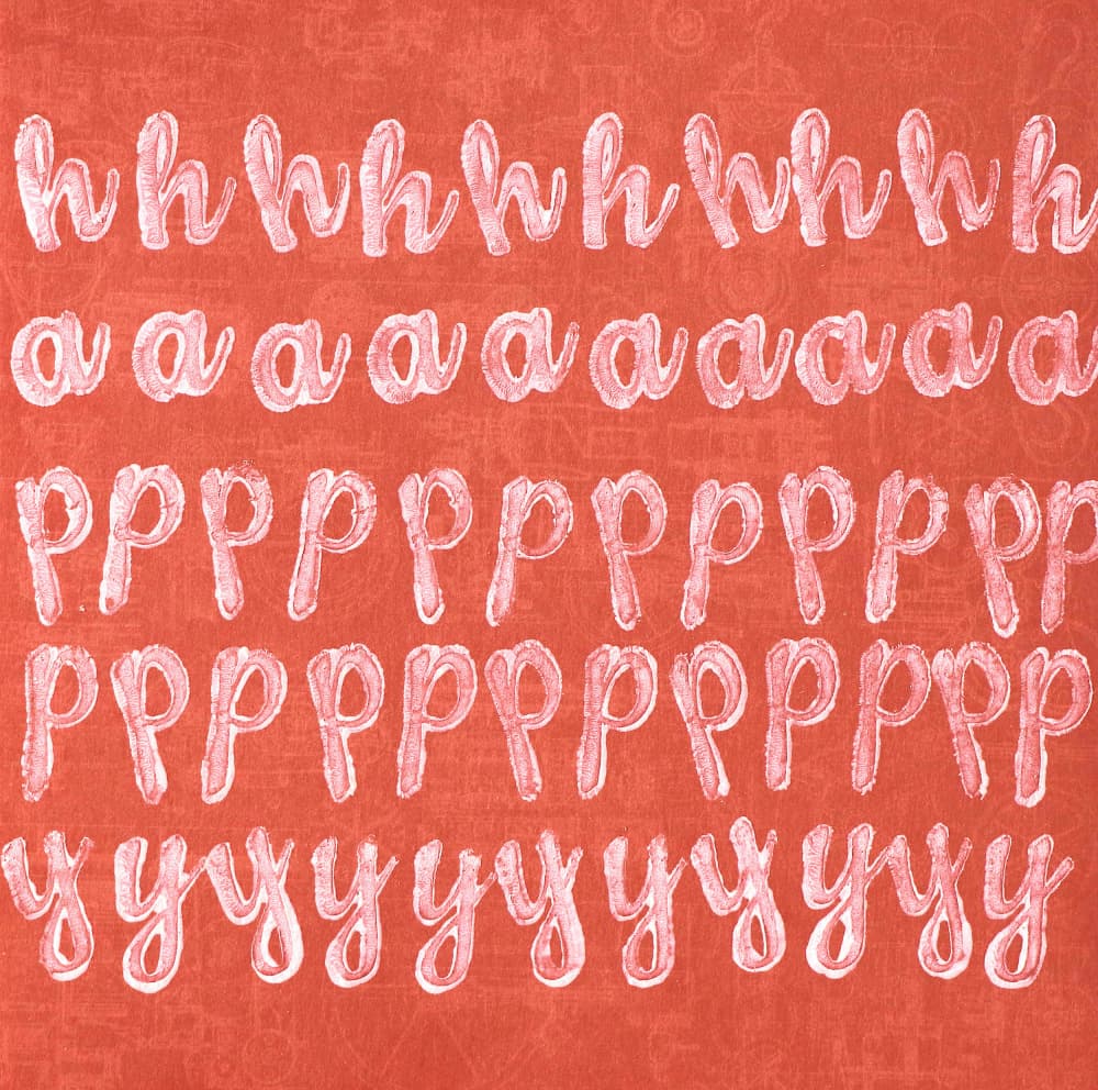 Joyful Repeating Typography by Santhosh ch — canvas wall art