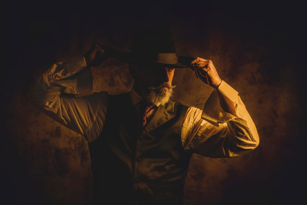 Mysterious Man With Fedora by gNo — canvas wall art