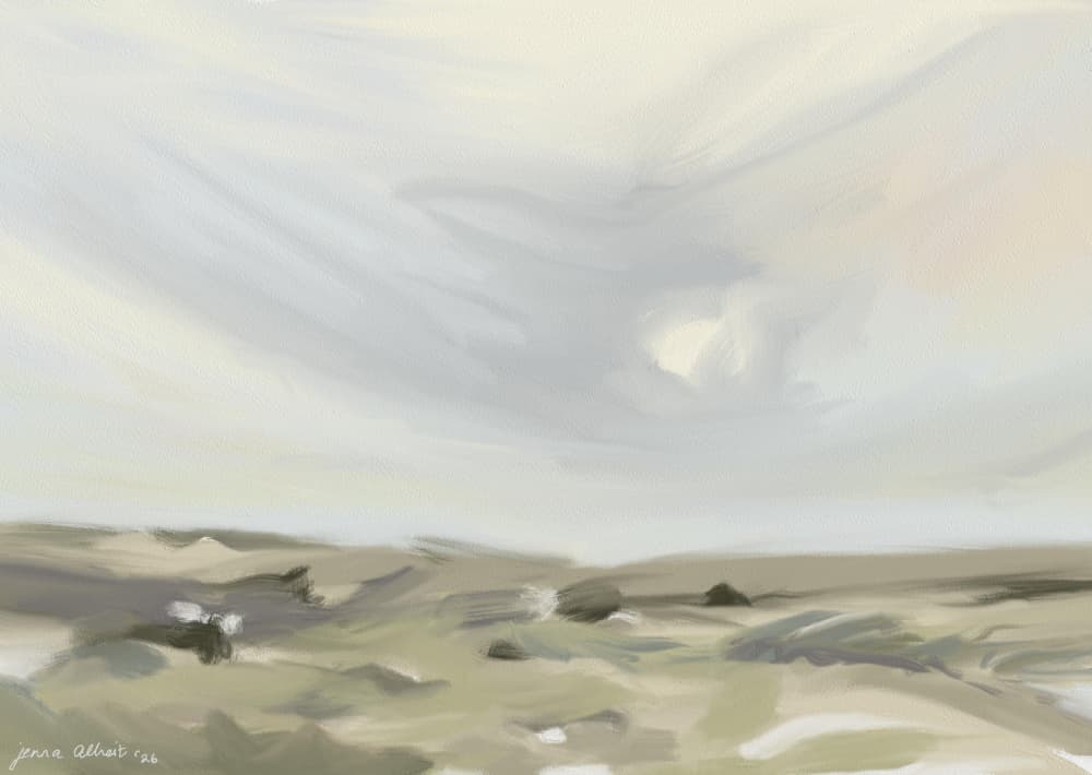 Serene Sky Landscape by Jenna Alheit — canvas wall art