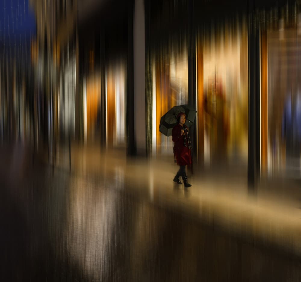 Urban Rain Walk by NanZ — canvas wall art