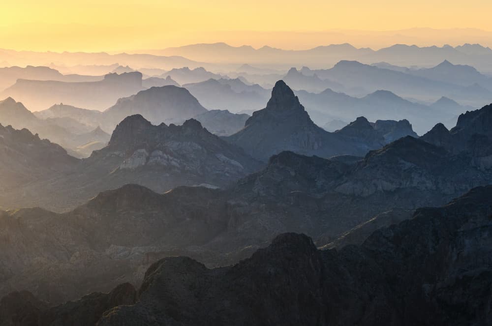 Desert Mountain Layers by Ruiqing P. — canvas wall art