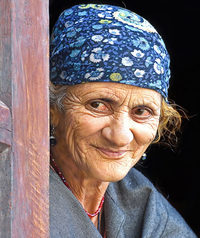 Wise Woman's Smile by Ajit Kumar Majhi — canvas wall art