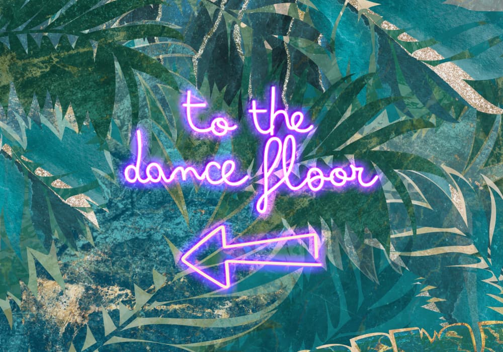 Tropical Dance Floor Glow by Sarah Manovski — canvas wall art