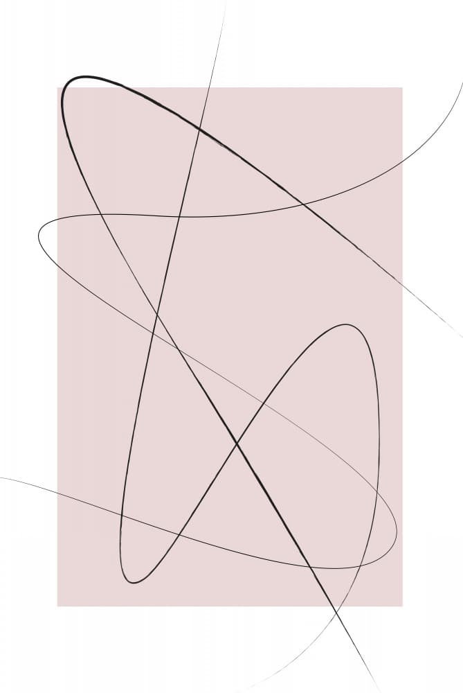 Flowing Pink Curves by Oju Design — canvas wall art