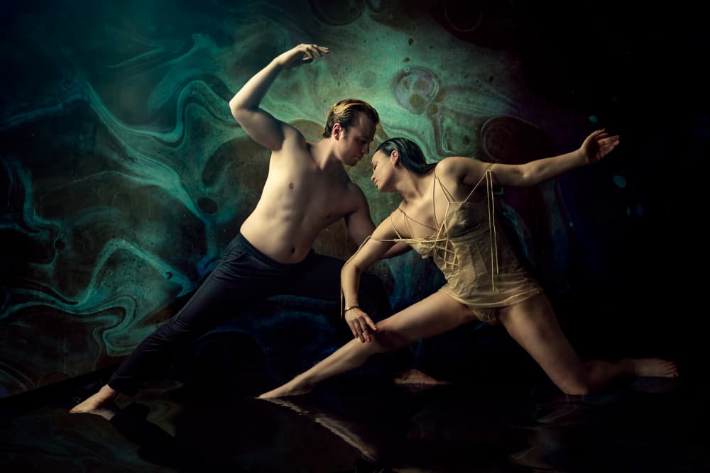 Fluid Dance Embrace by Ineke Mighorst — canvas wall art