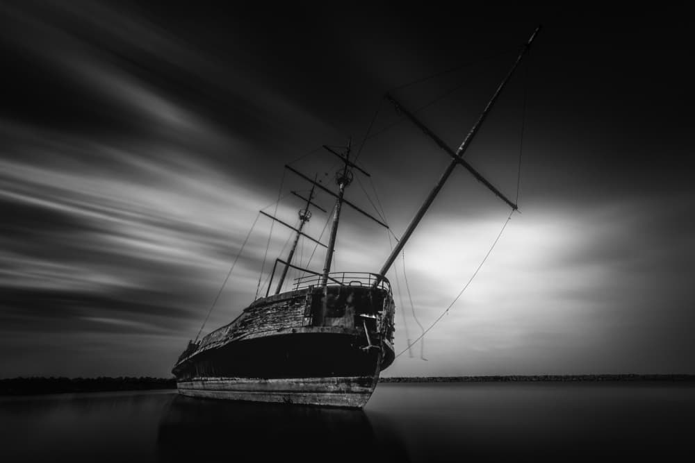 Ghost Shipwreck by Steven Zhou — canvas wall art