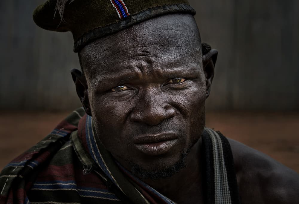 African Man Deep Gaze by Joxe Inazio Kuesta Garmendia — canvas wall art