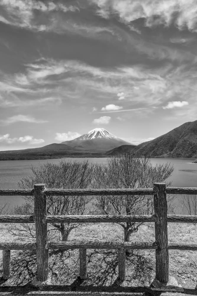 Majestic Fuji Lake View by Melanie Viola — canvas wall art