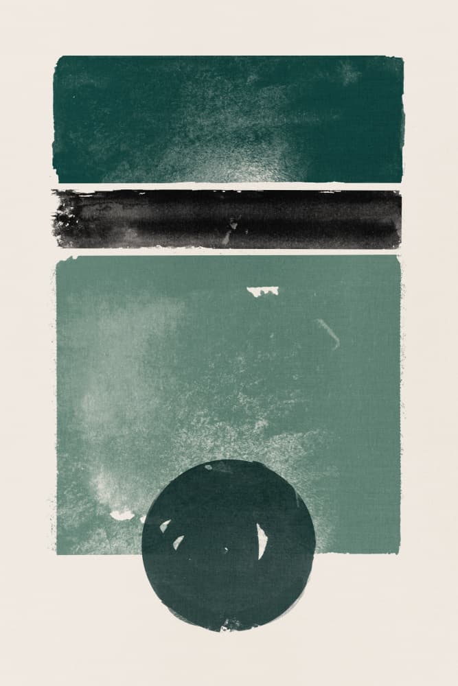 Green Abstract Shapes by Ema Paraschiv — canvas wall art