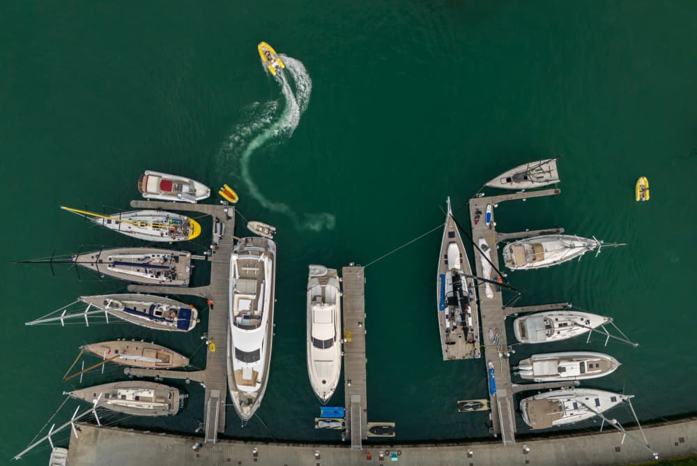 Aerial Marina View by Primož Kožuh — canvas wall art