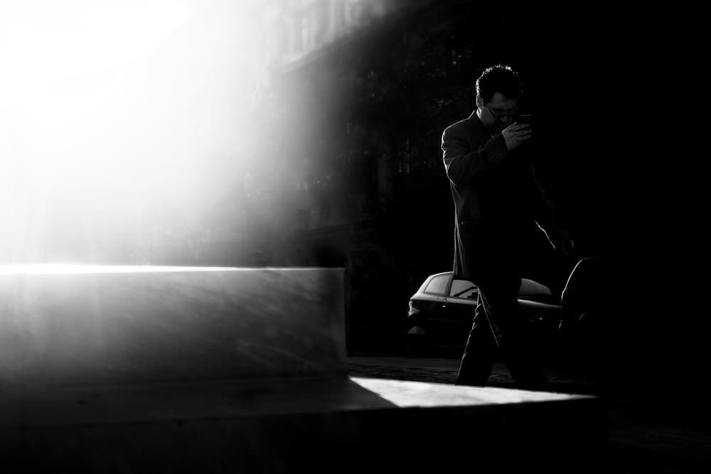 Man In Dramatic Light by Marius Cinteza — canvas wall art