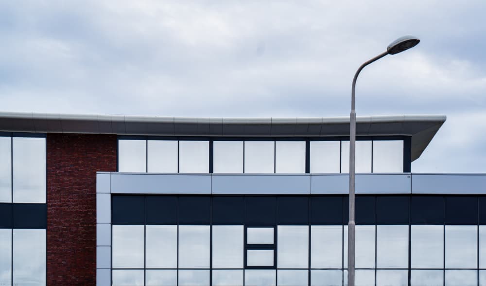Modern Building Reflections by Fred Louwen — canvas wall art