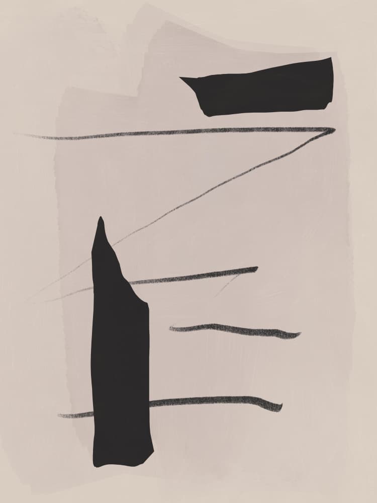 Abstract Neutral Forms by Little Dean — canvas wall art