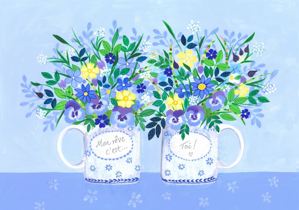 Double Bouquet by Isabelle Brent — canvas wall art