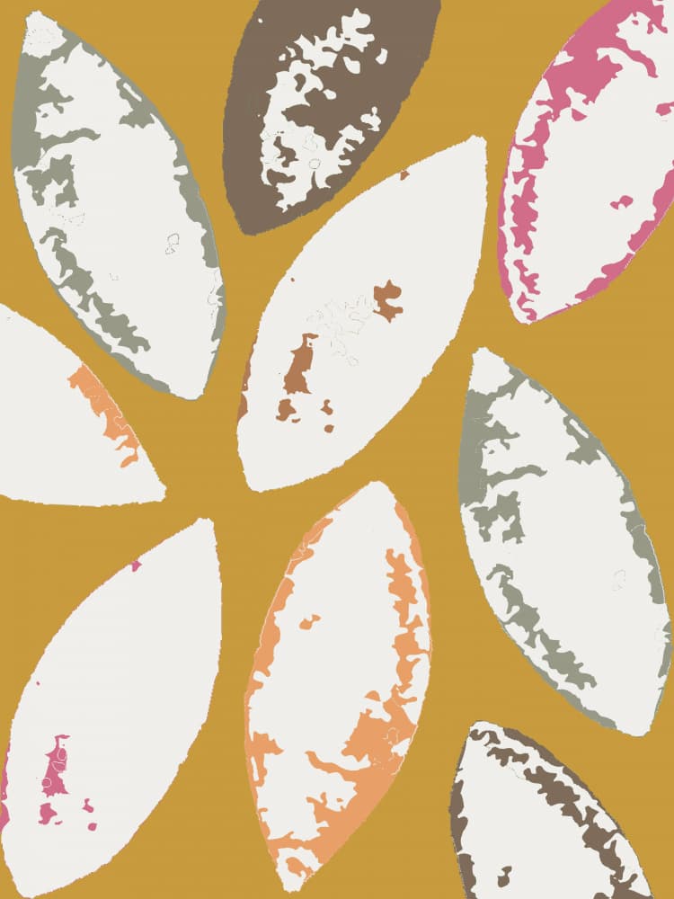 Warm Organic Shapes Pattern by Elizabeth C — canvas wall art