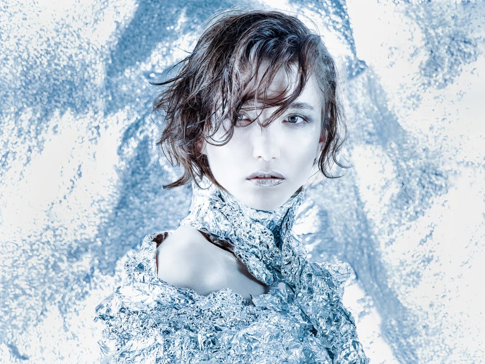 Icy Metallic Portrait by Photographer — canvas wall art