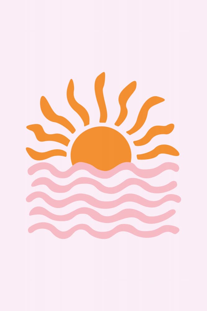 Boho Sunset Waves by Karen Menzenbach — canvas wall art