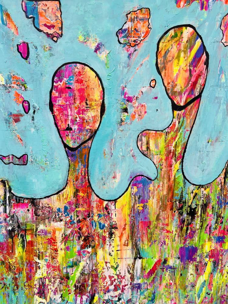 Vibrant Abstract Figures by Fredrik Olsen — canvas wall art