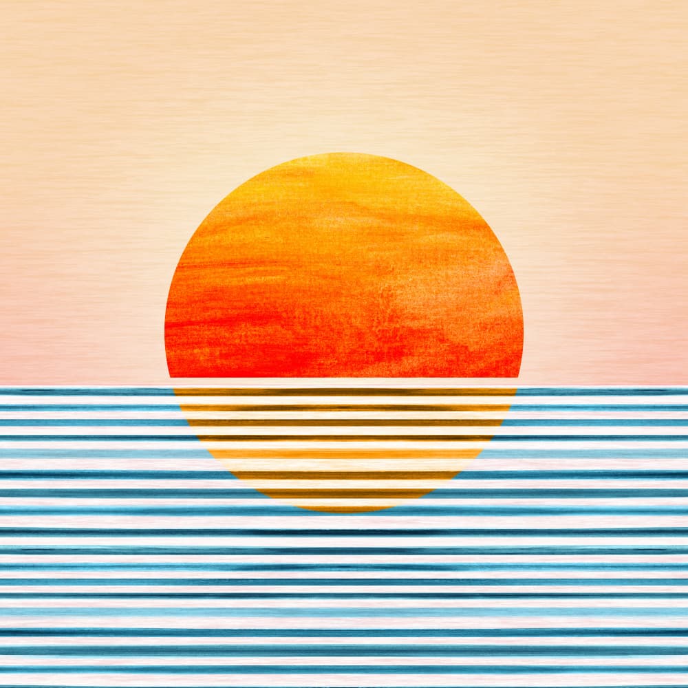 Minimalist Sunset 2 by Kristian Gallagher — canvas wall art