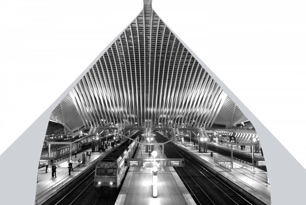 Modern Train Station Architecture by Jorge Pimenta — canvas wall art