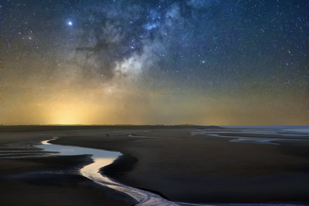 Milky Way Beach Flow by Stéphane Pecqueux — canvas wall art