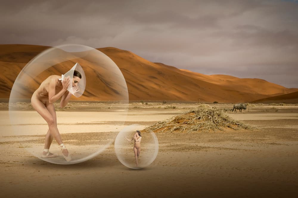 Desert Bubble Woman by Christine von Diepenbroek — canvas wall art