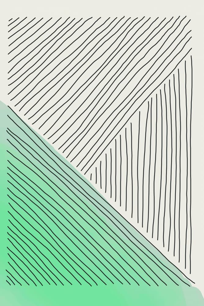 Abstract Green Geometry by jay stanley — canvas wall art