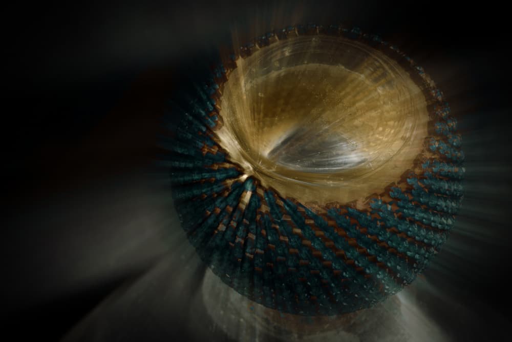 Golden Teal Vortex by Chris Hamilton — canvas wall art
