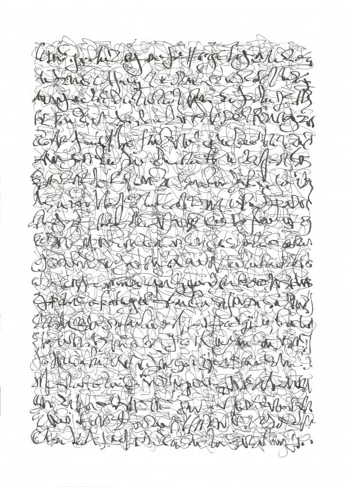 Asemic Caligraphy Thoughts by Isabelle Brent — canvas wall art