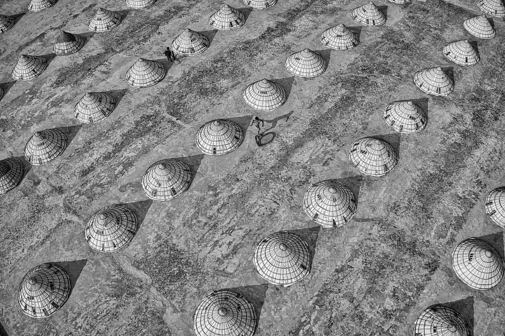 Conical Hat Pattern by Azim Khan Ronnie — canvas wall art