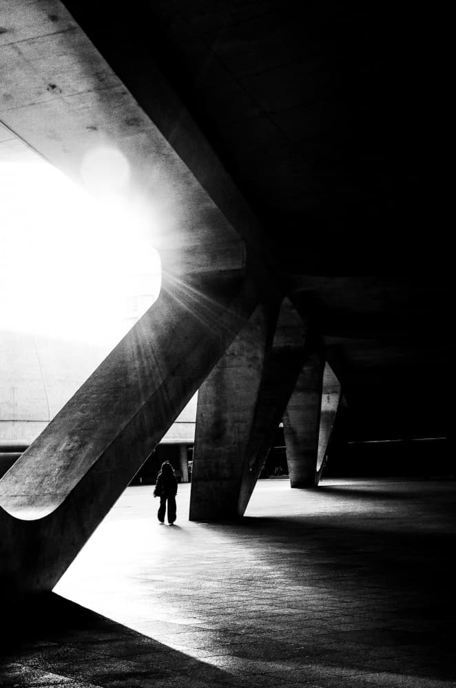 Solitary Figure in Light by Parole Kim — canvas wall art