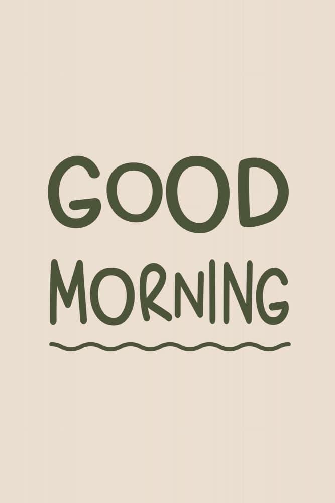 Good Morning Script by Karen Menzenbach — canvas wall art