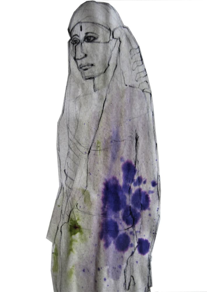 Contemplative Indian Portrait by Doris Schmitz — canvas wall art