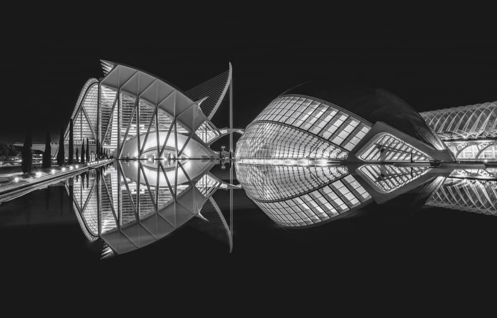Sleek Valencia Reflections by David Guo — canvas wall art
