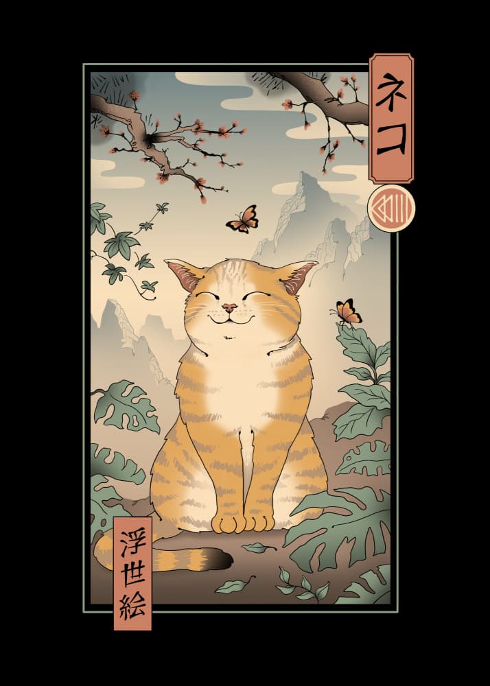Edo Cat By Vincent Trinidad Art by Vincent Trinidad — canvas wall art