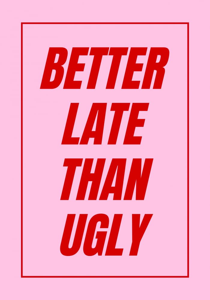 Witty Pink Text Art by Athene Fritsch — canvas wall art