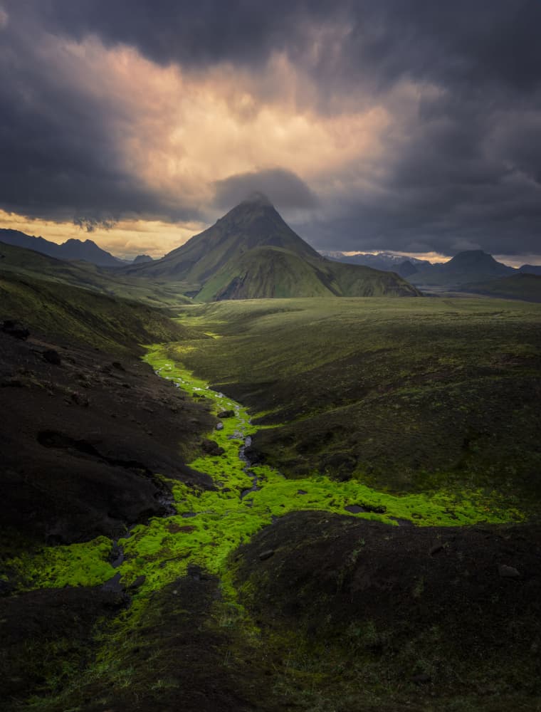 Dramatic Mossy Valley by Ruiqing P. — canvas wall art