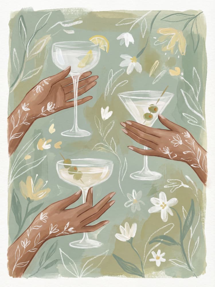 Floral Martini Moment by Andreas Magnusson — canvas wall art