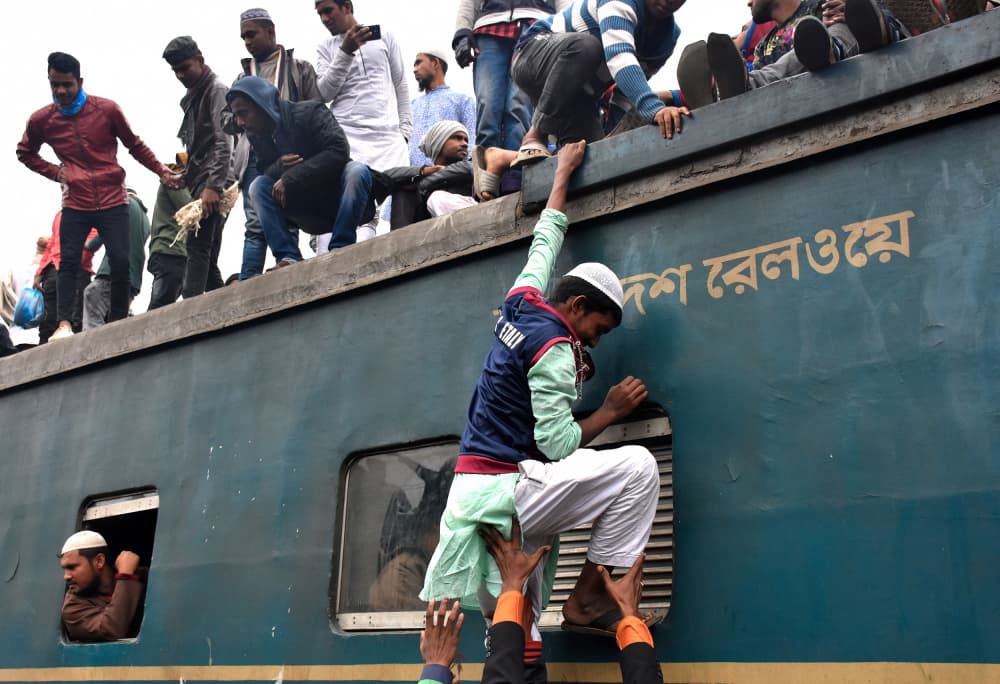 Crowded Train Journey by MD MAHABUB HOSSAIN KHAN — canvas wall art