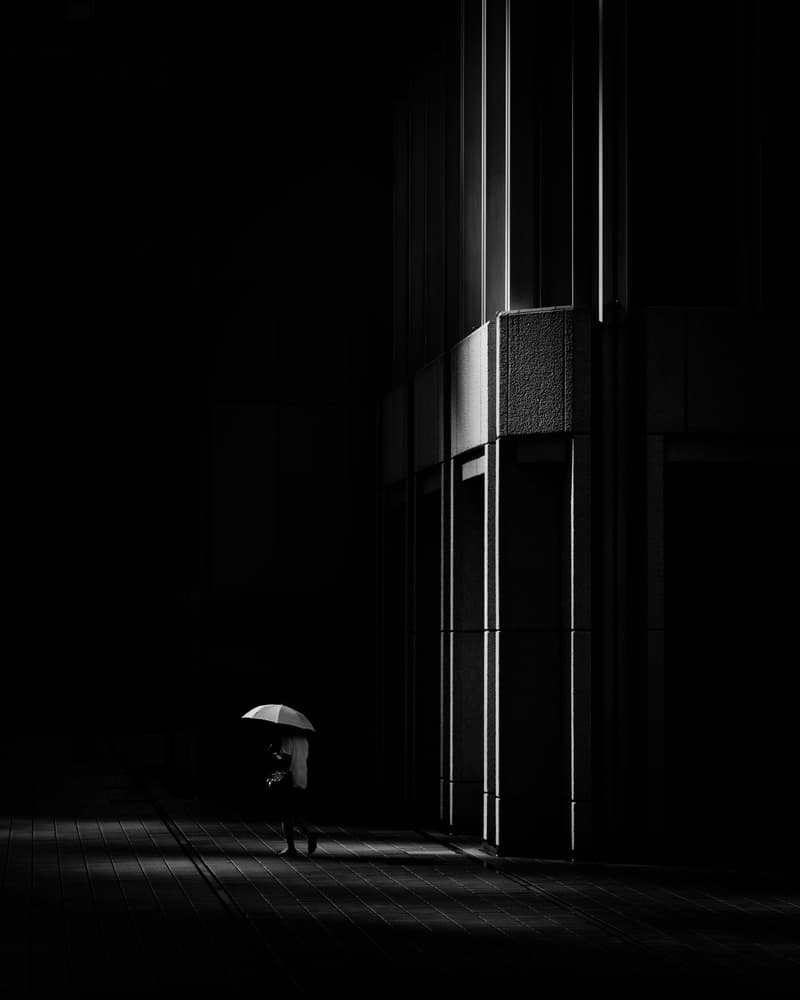 Solitary Umbrella Walk by Yasuhiro Takachi — canvas wall art