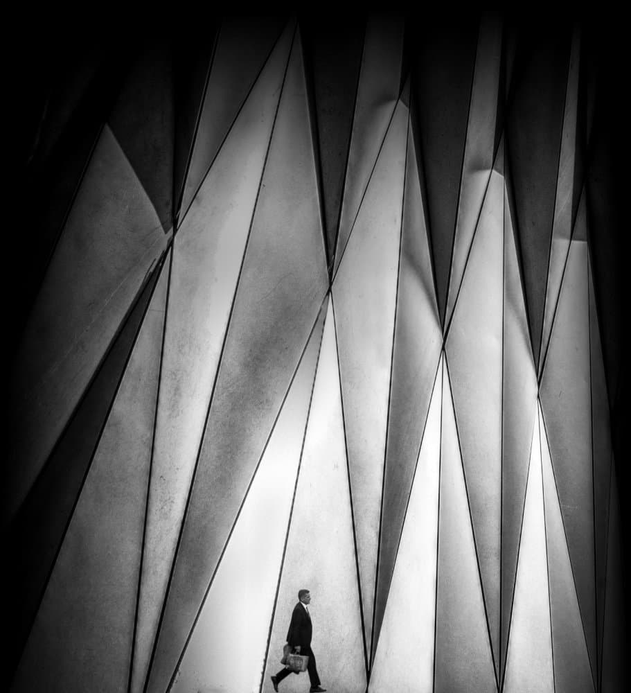 Man Geometric Urban Lines by Maurits De Groen — canvas wall art