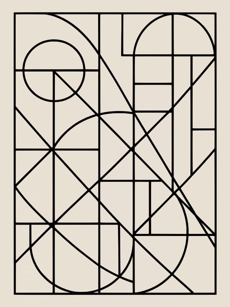 Modern Geometric Shapes by Little Dean — canvas wall art